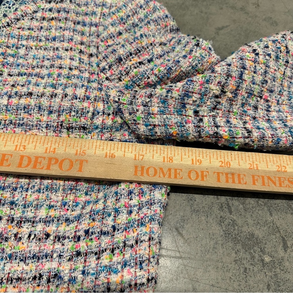 J. Crew Rainbow Tweed Jacket Pleated‎ Ends 6 - Picture 4 of 7